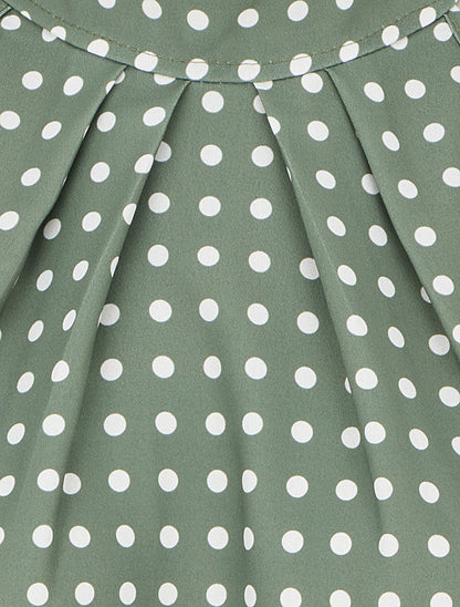 Top sans manches imprimé à pois - Kaki - 3