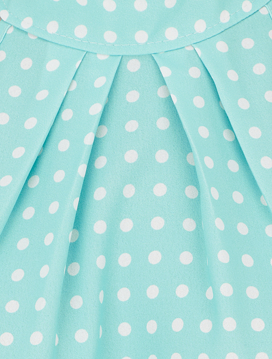 Top sans manches imprimé à pois - Vert d&