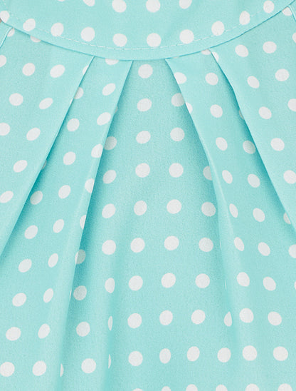 Top sans manches imprimé à pois - Vert d&