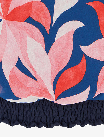 Top imprimé à manches courtes chauves-souris - Marine - 3