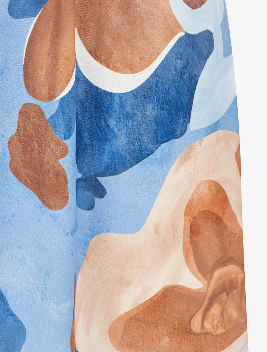 Robe longue imprimé fantaisie - Bleu ciel - 3