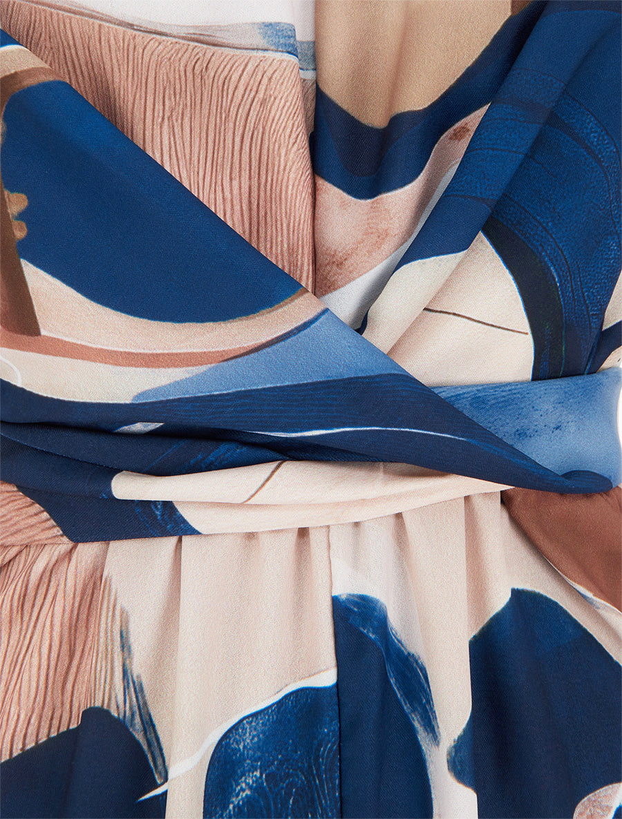 Combinaison sans manches à imprimé abstrait - Marine - 3