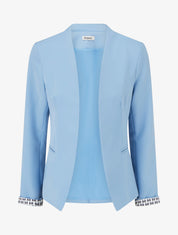 Veste droite à épaulettes - Bleu ciel - 1