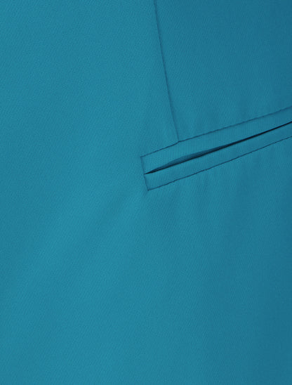 Veste droite à épaulettes - Turquoise - 3