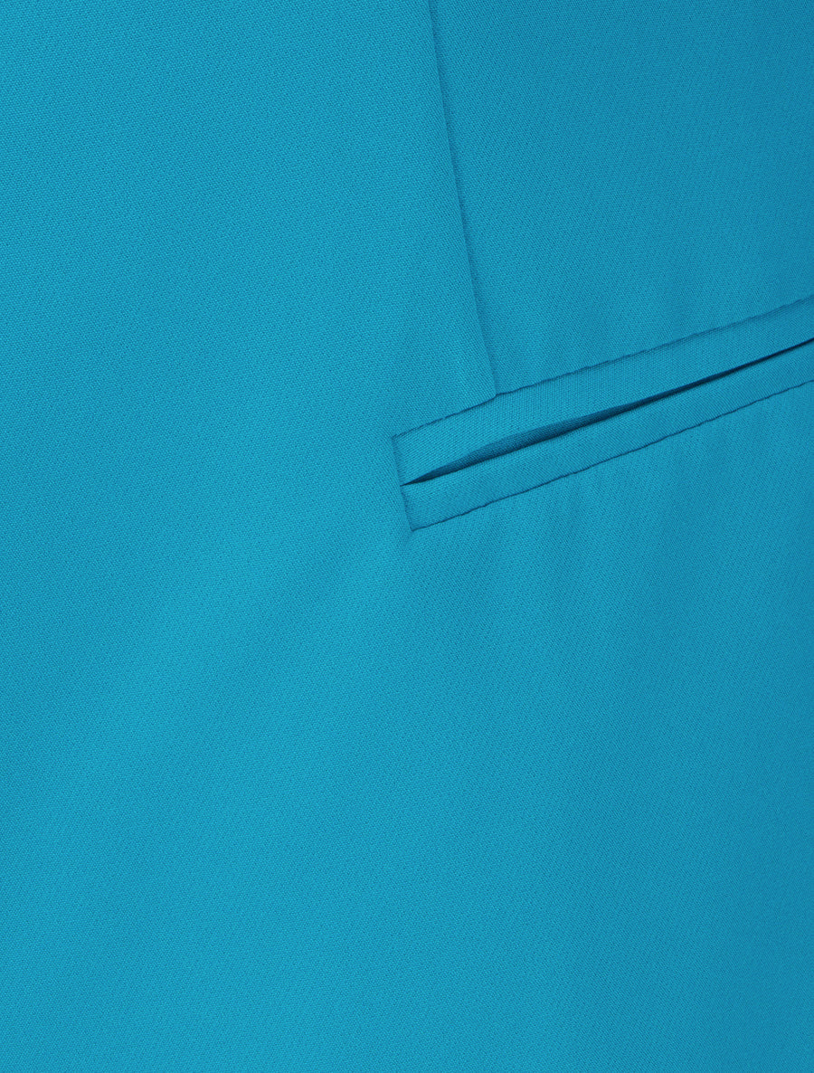 Recht jasje met schoudervullingen - Turkoois