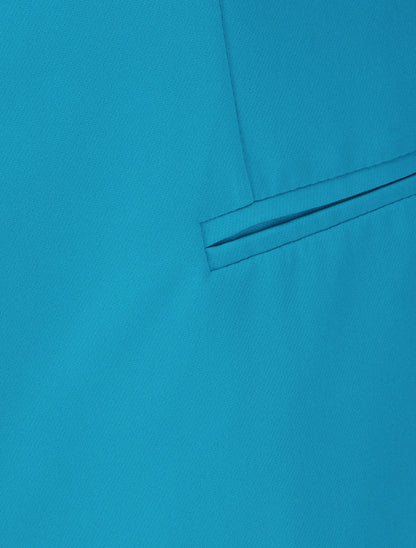 Recht jasje met schoudervullingen - Turkoois