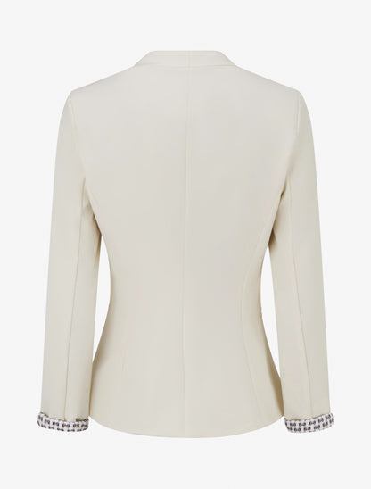 Veste droite à épaulettes - Beige clair - 2