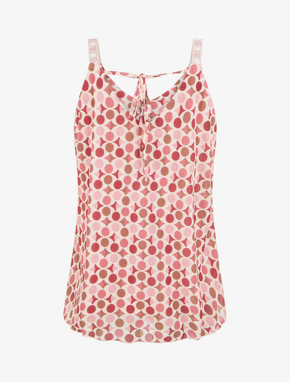 Caraco imprimé pois stylisés - Rose - 2