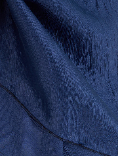 Caraco en tissu texturé - Marine - 3