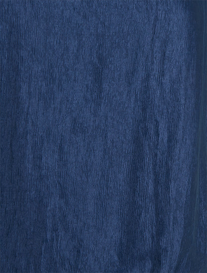 Top boule en tissu texturé - Bleu foncé - 3