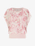 Top droit manches courtes imprimé floral - Rose - 1