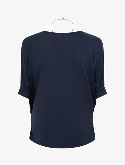 Top fluide à col bénitier - Marine - 2