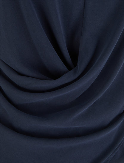 Top ajusté sans manches effet drapé - Marine - 3