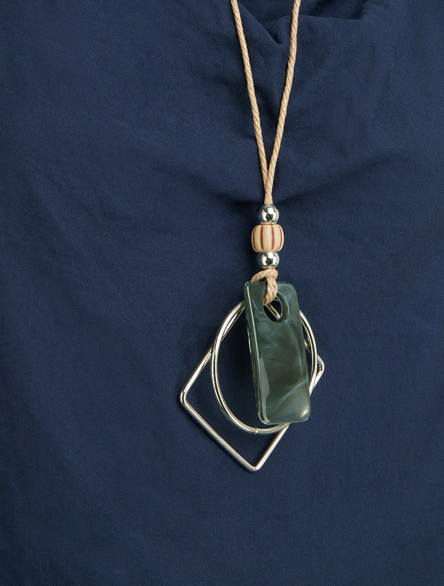 Top manches courtes effet lin à col bénitier - Marine - 3