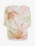 Top tropical manches 3/4 et effet plissé - Camel - 1