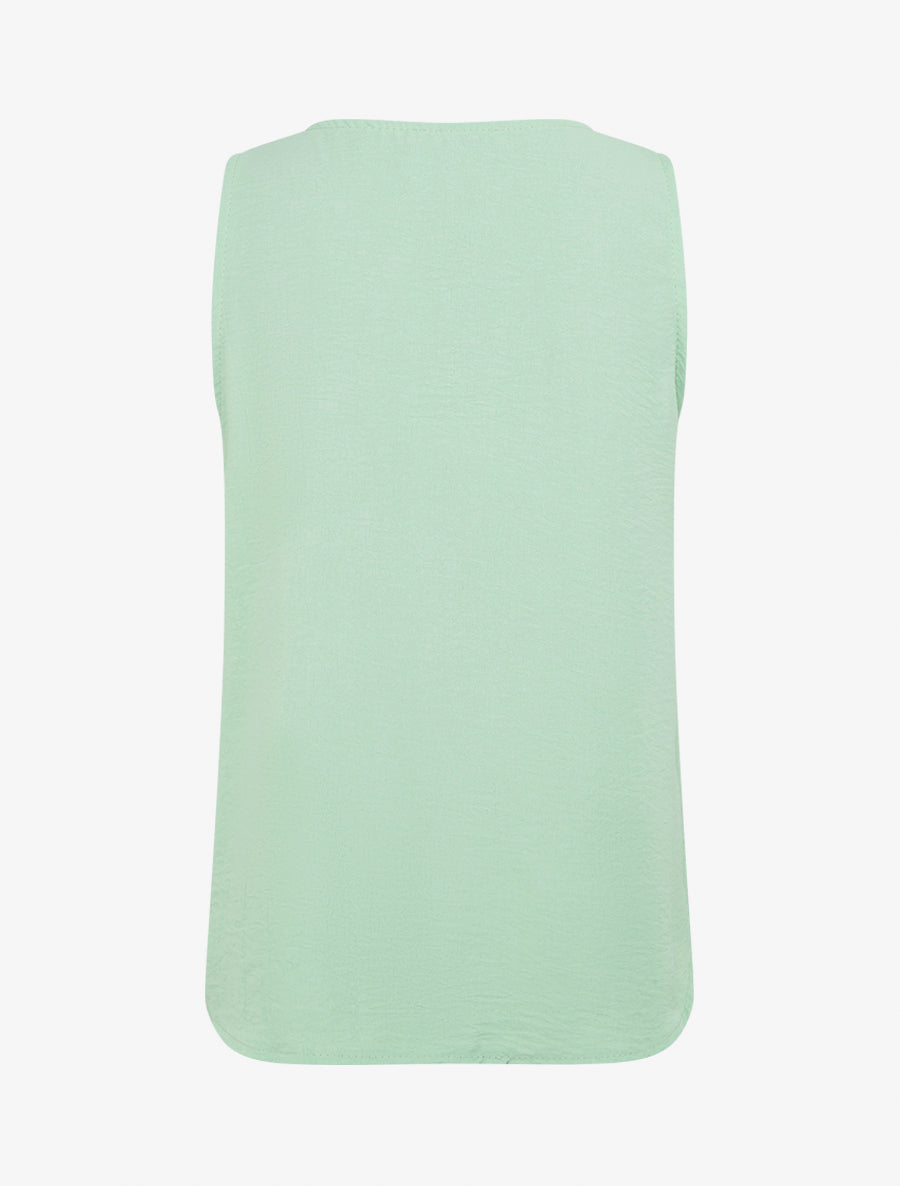 Top droit sans manches à bouton - Vert d&