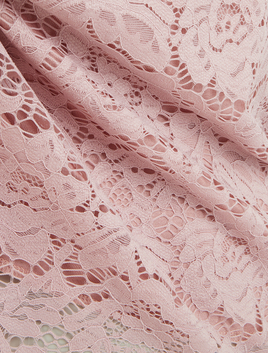 Top sans manches en dentelle à col U - Vieux rose - 3