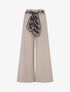 Pantalon ample à ceinture style foulard - Taupe clair - 1