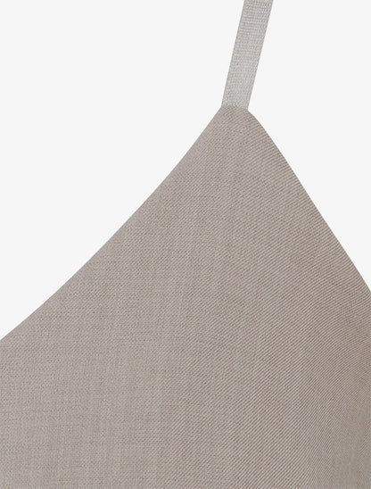 Combinaison droite à fines bretelles - Taupe clair - 3