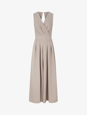 Combinaison ample à dos ouvert - Taupe clair - 1