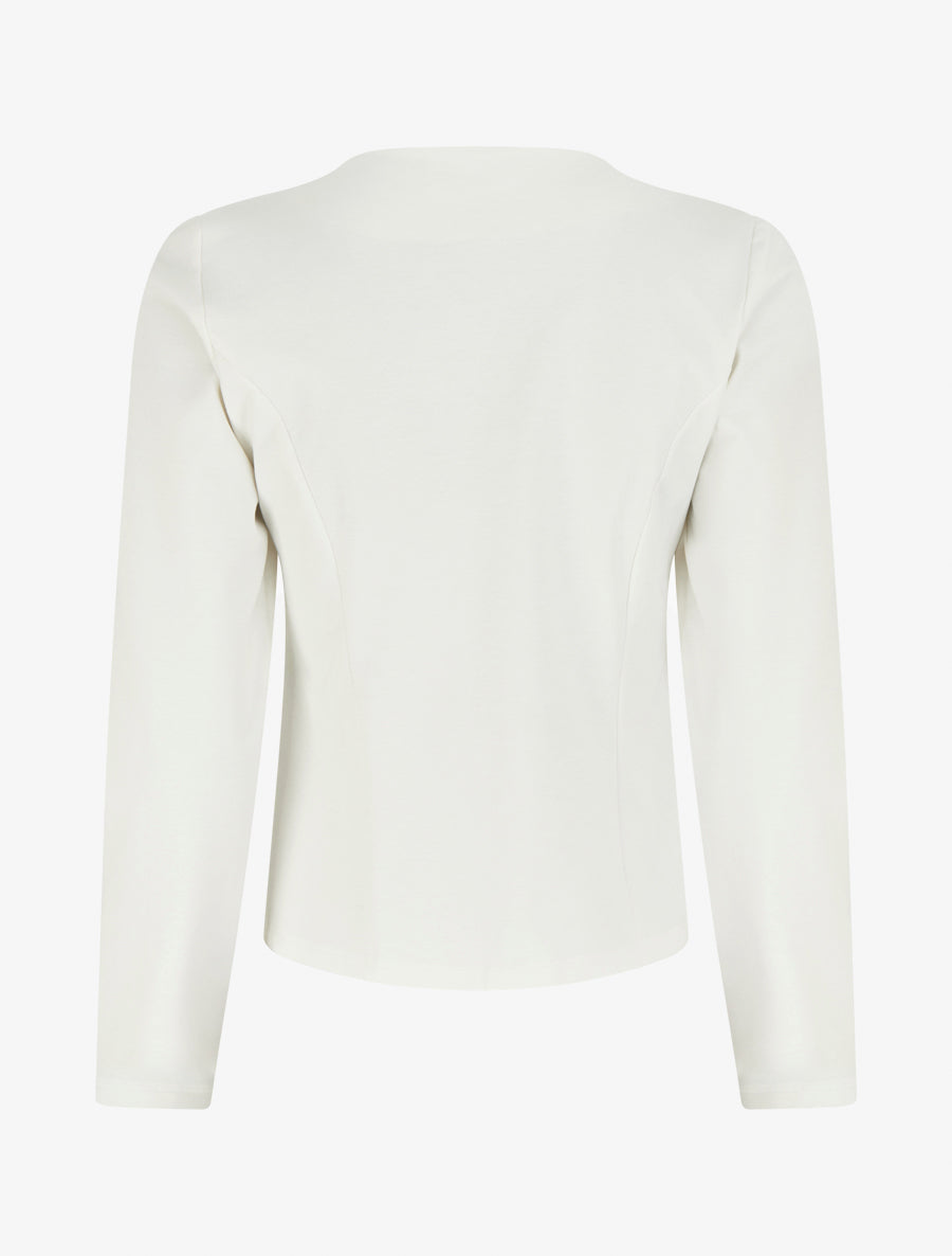 Veste droite à poches zippées - Écru - 2