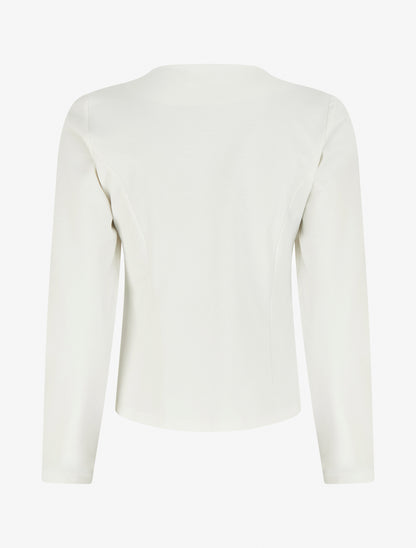 Veste droite à poches zippées - Écru - 2