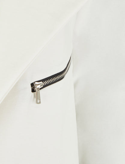 Veste droite à poches zippées - Écru - 3