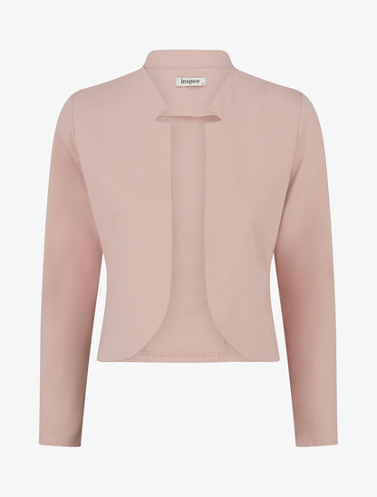 Veste courte à col cranté - Rose - 1