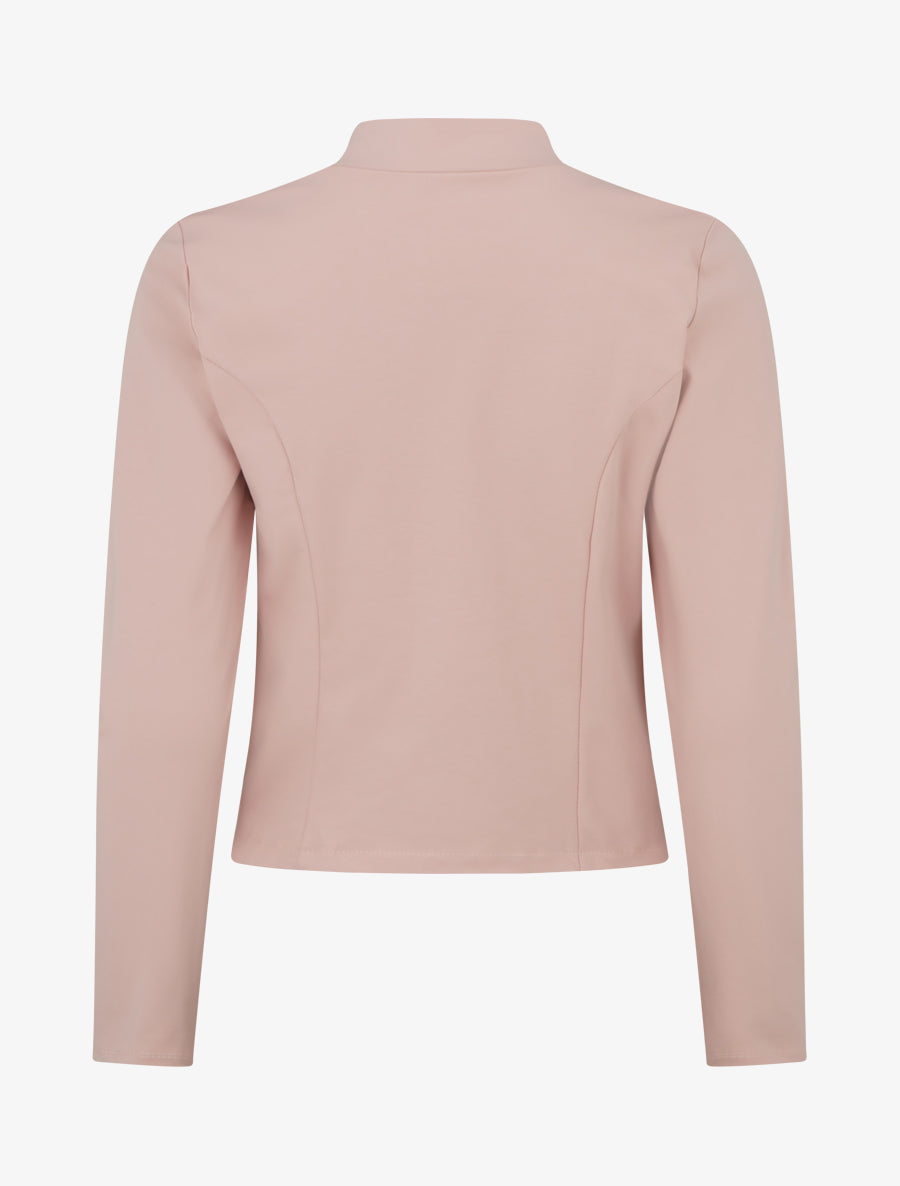 Veste courte à col cranté - Rose - 2