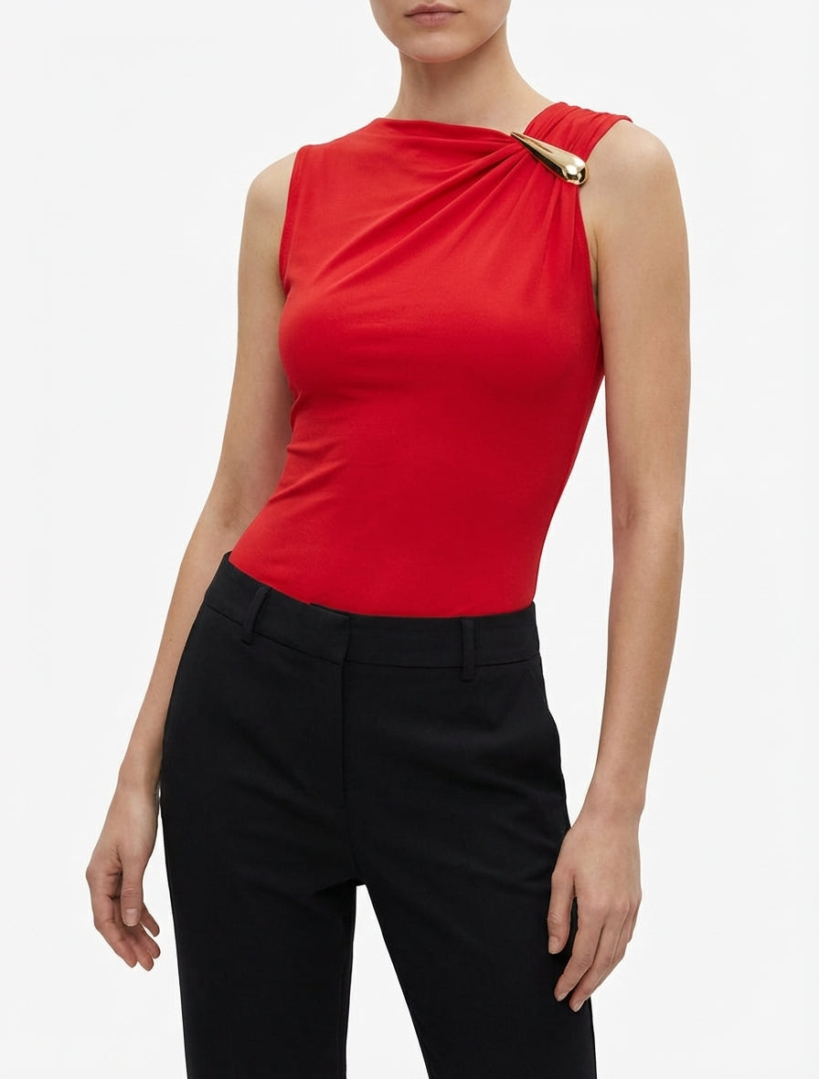 Lichaamsstretch met juweelinzet - Rood