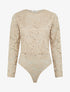 Body en dentelle manches longues - Beige - 1