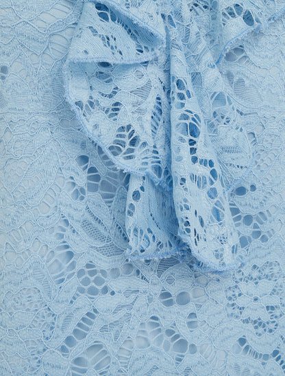 Top sans manches en dentelle - Bleu ciel - 3