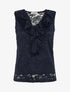 Top sans manches en dentelle - Marine - 1