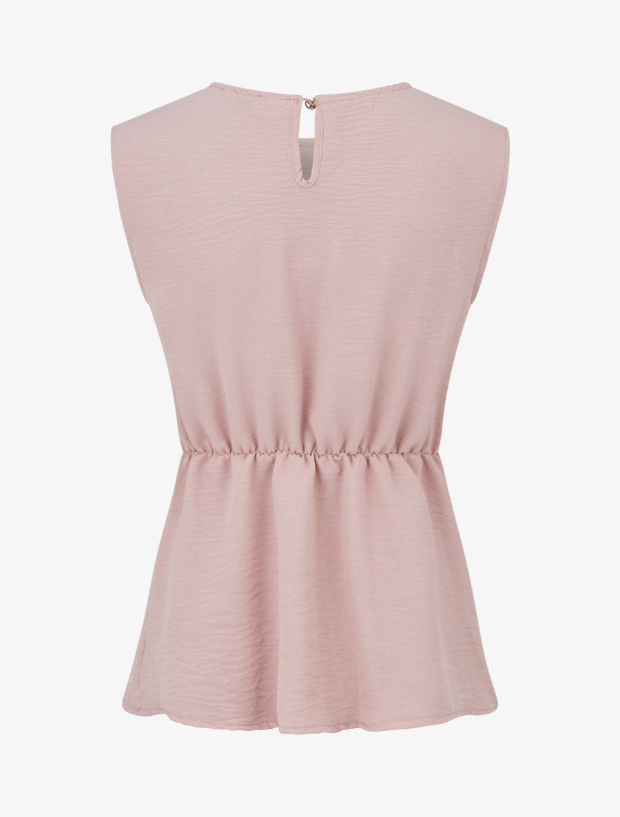 Top cintré à boucle décorative - Rose - 2