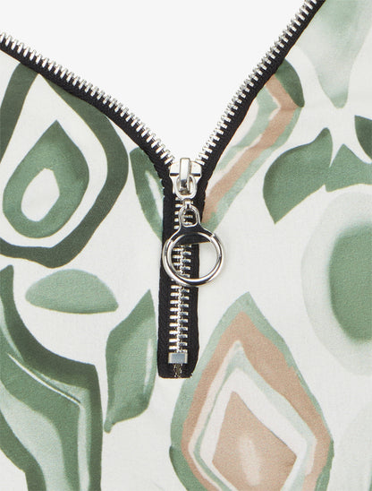 Caraco boule à zip et imprimé fantaisie - Kaki - 3