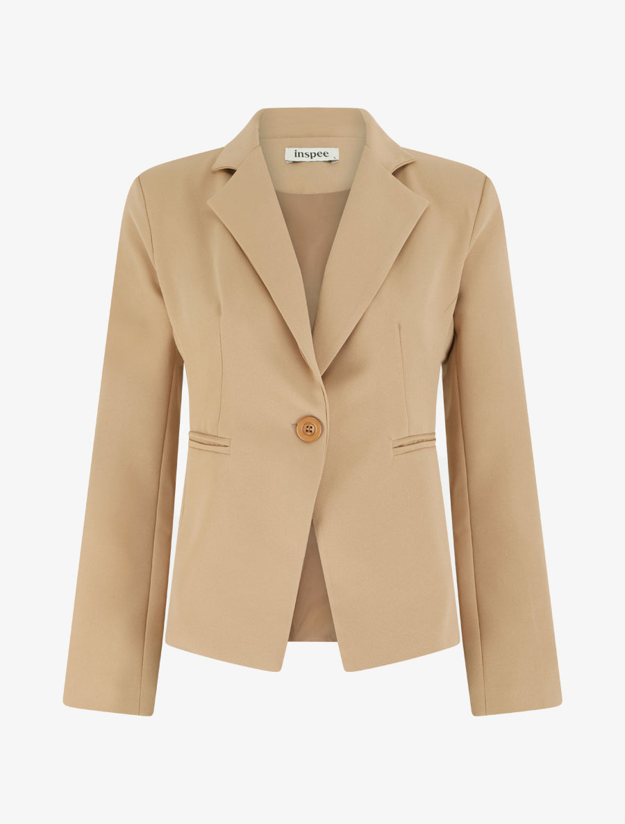 Blazer droit classique - Camel - 1