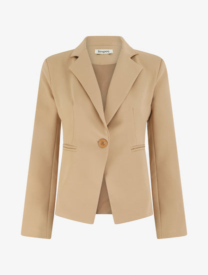 Blazer droit classique - Camel - 1