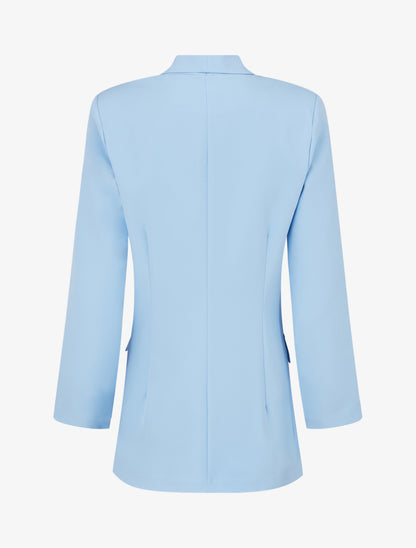 Blazer uni à manches longue - Bleu ciel - 2