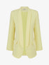 Blazer uni à manches longue - Jaune citron - 1
