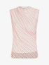 Top sans manches en tulle à pois - Rose - 1