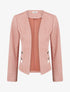 Veste en suédine à poches décoratives zippées - Vieux rose - 1