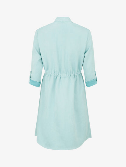 Veste mi-longue en suédine - Bleu clair - 2