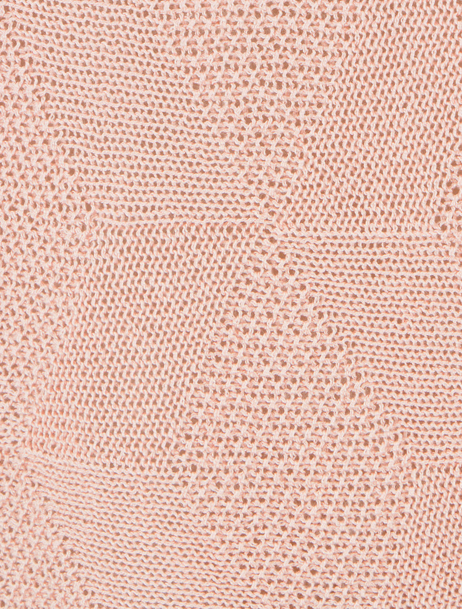 Pull ample à motif losange - Rose - 3