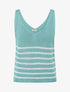 Débardeur en maille à rayures - Vert d&