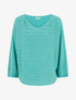 Pull fin irisé à manches chauves-souris - Vert d&