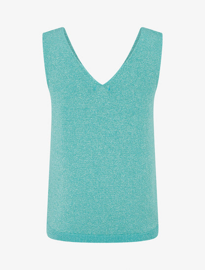 Top sans manches irisé - Turquoise - 2