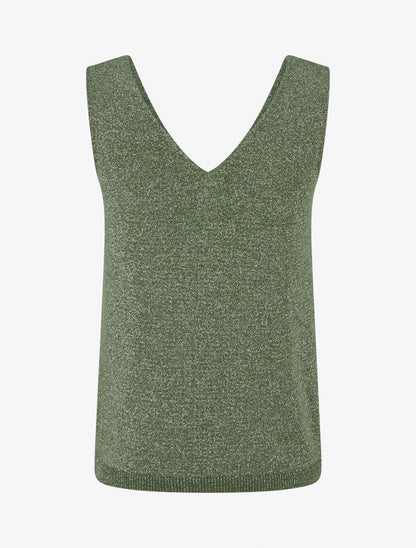 Top sans manches irisé - Kaki - 2