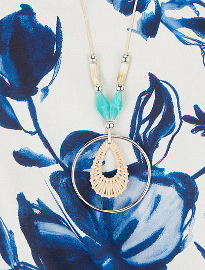 Top imprimé floral à nouer - Marine - 3