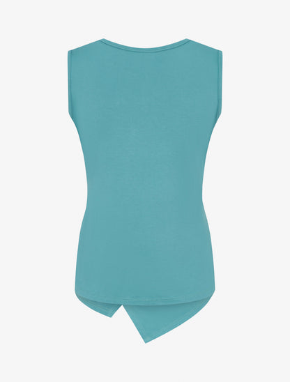 Top uni sans manches à anneau - Turquoise - 2