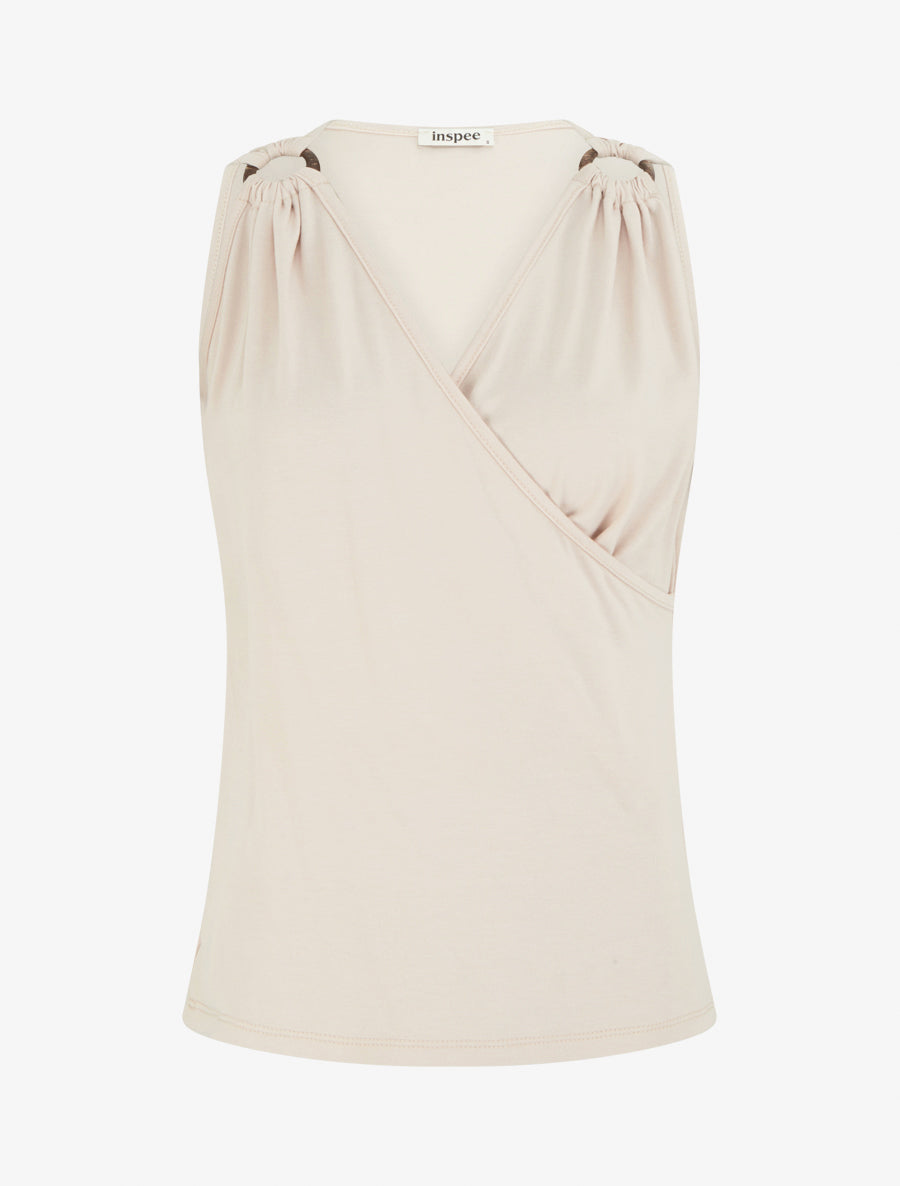 Top classique cache-coeur - Beige - 1